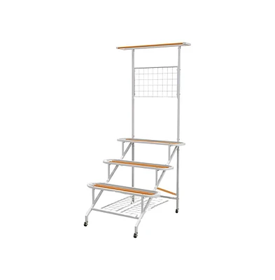 Slickblue 4-Tier Hanging Plant Stand with Hanging Bar