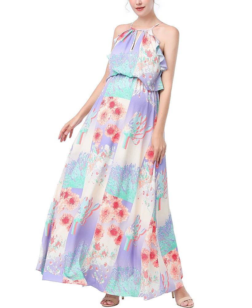 kimi + kai Maternity Pixie Nursing Maxi Dress