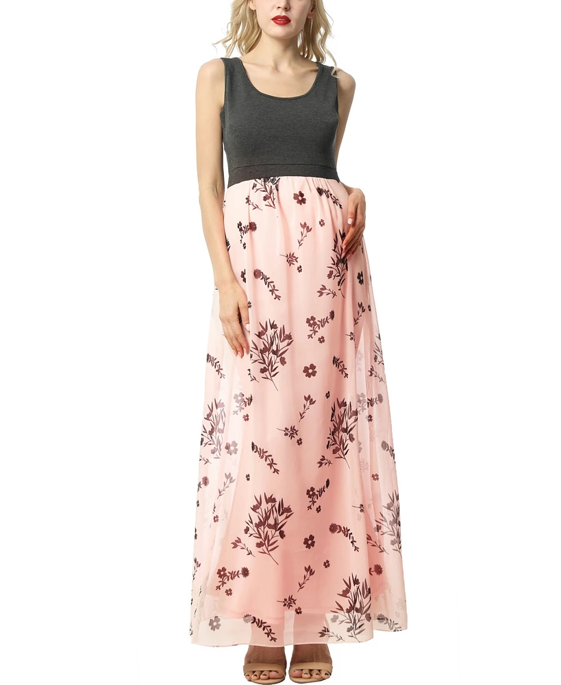 kimi + kai Maternity Floral Print Maxi Dress