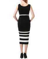 kimi + kai Maternity Colorblock Bodycon Dress