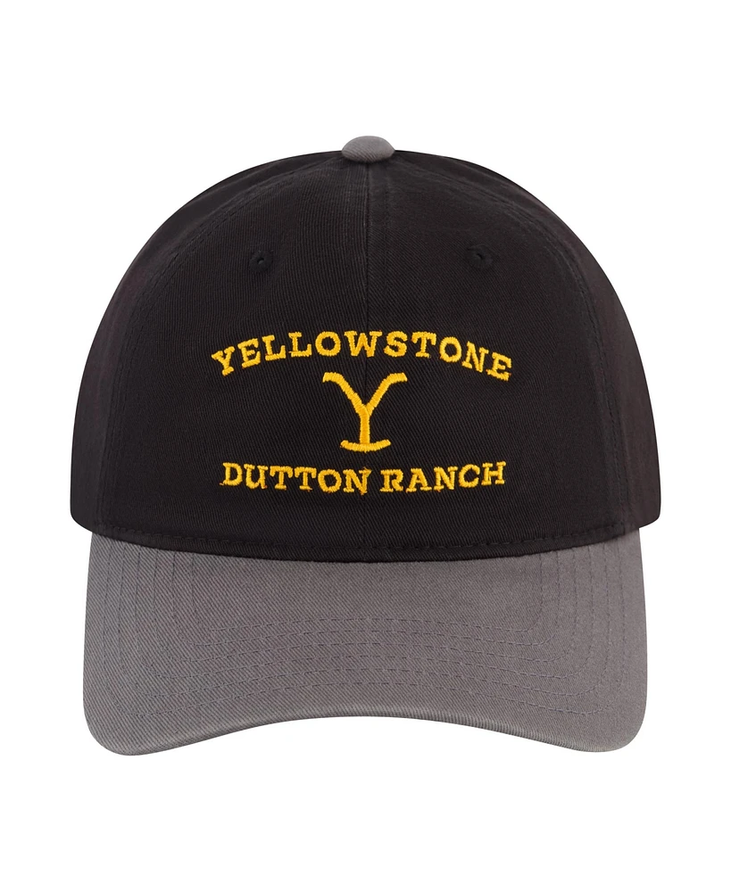 Yellowstone Men's Nick Dad Cap Black Grey Dutton Ranch