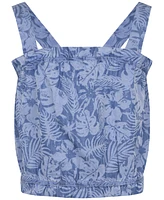 Hurley Big Girls Printed Chambray Tank Top