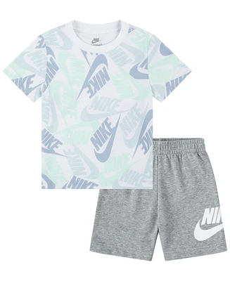 Nike Toddler Boys Futura Toss T-shirt and Shorts, 2 Piece Set