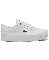 Lacoste Women's Ziane Logo Leather Casual Sneakers from Finish Line
