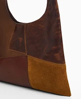 Mango Women's Patchwork Leather Bag