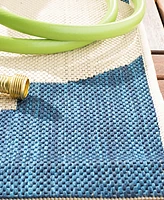 Safavieh Courtyard CY6162 Beige and Navy 8' x 11' Outdoor Area Rug