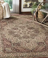 Safavieh Lavar Kerman LVK621 Creme and Red 8' x 10' Area Rug