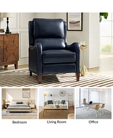Leather Pushback Recliner chair with Adjustable Backrest for Livingroom
