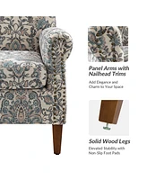 Gianluca Traditional Armchair with Nailhead Trims