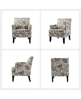 Hulala Home Herrera Classic Upholstered Armchair with Nail Head Trim