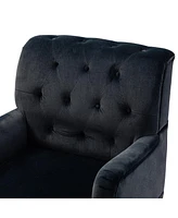 Velvet Tufted Upholstered Single Sofa Chair for Living Room Bedroom