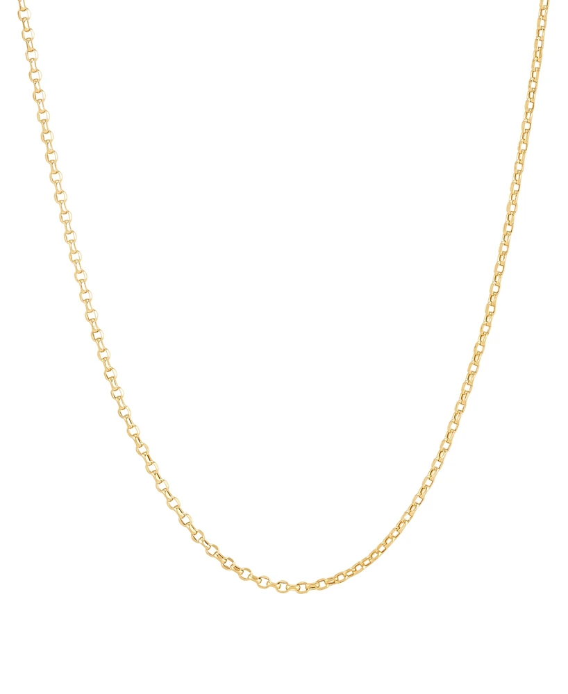 Polished Rolo Link 18" Chain Necklace in 14k Gold