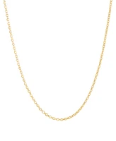 Polished Rolo Link 18" Chain Necklace in 14k Gold