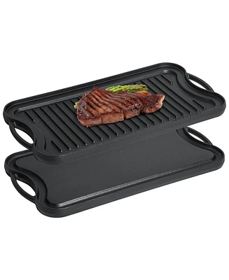 Chefsspot Preseasoned Cast Iron Reversible Griddle Plate Pan