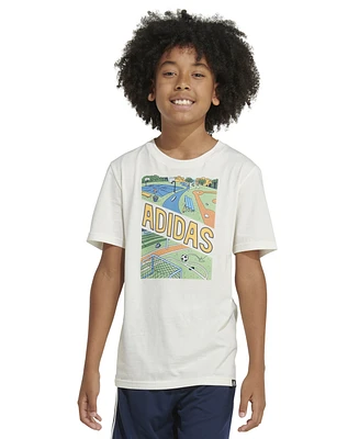 adidas Big Boys Short-Sleeve Play Sport Graphic Cotton T-Shirt
