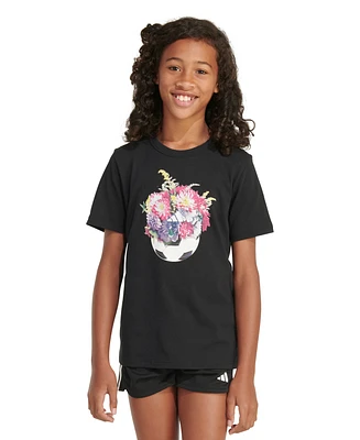 adidas Big Girls Short-Sleeve Cotton Logo Graphic T-Shirt