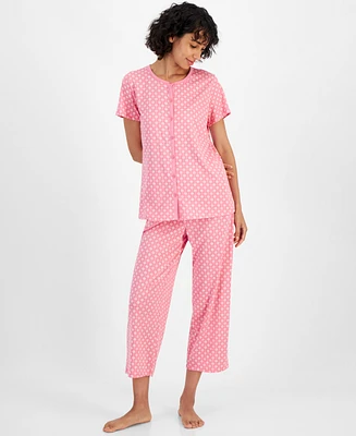 Charter Club Women's 2-Pc. Cotton Cropped Pajamas Set, Created for Macy's