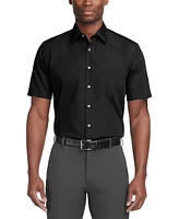 Van Heusen Poplin Solid Short-Sleeve Dress Shirt