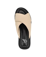 Calvin Klein Women's Evey Criss-Cross Slip-On Sandals