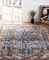 Safavieh Bijar BIJ653 Royal and Ivory 6'7" x 6'7" Square Rug