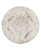 Surya Cardiff Cdf-2303 5'3x5'3 Round Area Rug - Gray