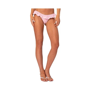 Edikted Women's Frilly Bikini Bottom