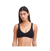 au naturel by Gottex Plus Solid Textured V neck Bikini swim top