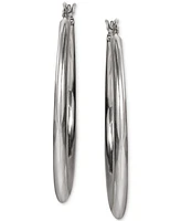 Giani Bernini Polished Graduated Oval Medium Hoop Earrings in Sterling Silver, Created for Macy's