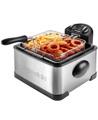 Chefman 4.5L Dual Cook Deep Fryer w/ Adjustable Temperature Control & Timer