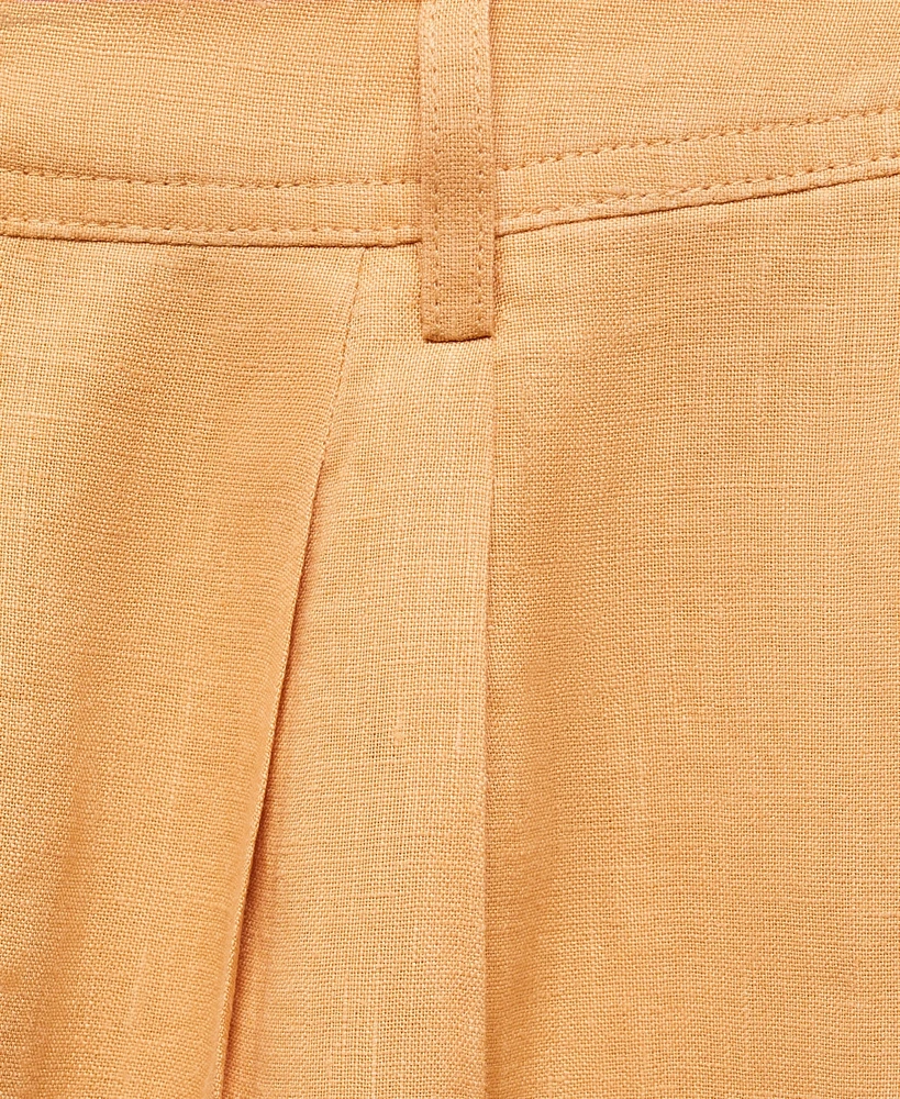 Mango Women's 100% Linen Wideleg Pants