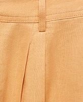 Mango Women's 100% Linen Wideleg Pants