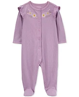 Carter's Baby Floral Snap-Up Sleep and Play Footed Coverall