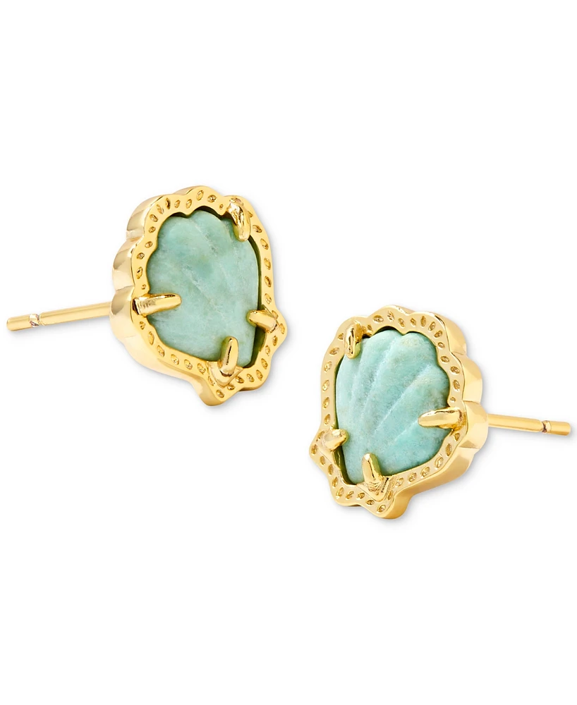 Kendra Scott 14k Gold-Plated Stone Shell Stud Earrings