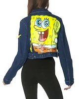 Members Only Women's Spongebob Denim Trucker Jacket