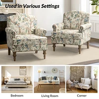 Lakeydra Farmhouse Style Armchair with Pattern Design