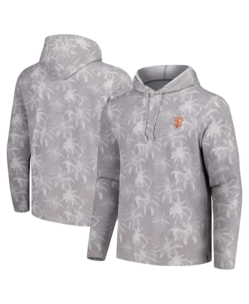 Tommy Bahama Men's Gray San Francisco Giants Palm Frenzy Hoodie Long Sleeve T-Shirt