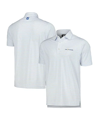 FootJoy Men's White The Players Lisle Classic Stripe ProDry Polo