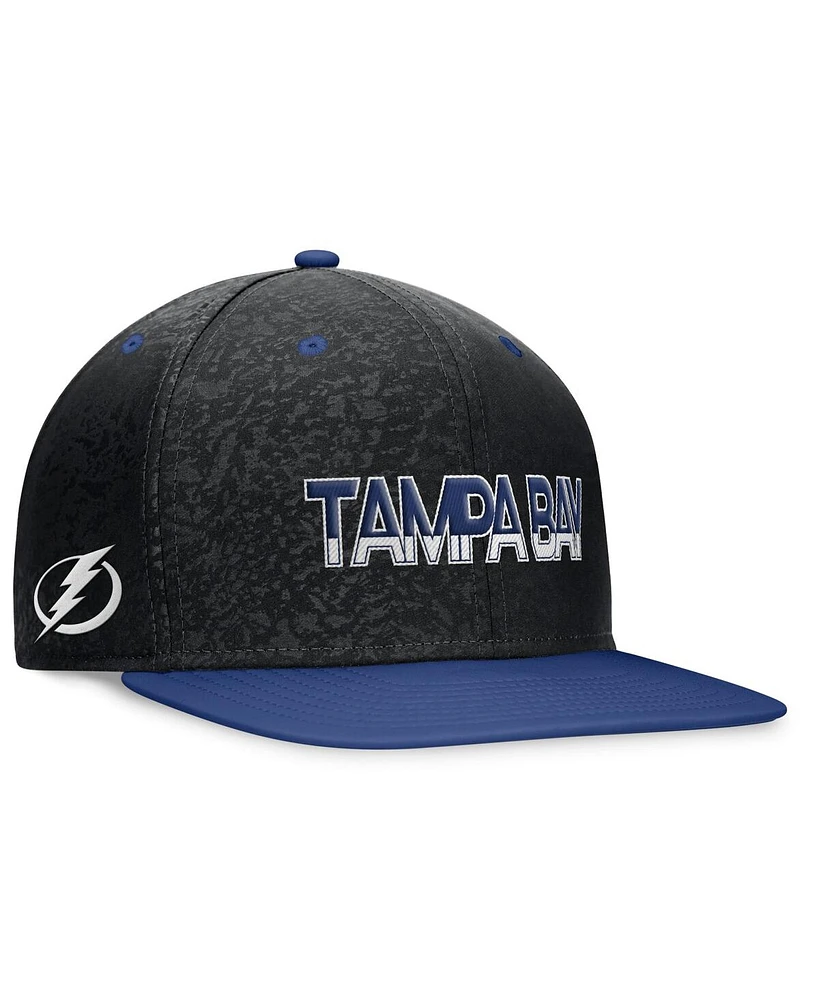 Fanatics Branded Men's Black/Blue Tampa Bay Lightning Alternate Jersey Adjustable Snapback Hat