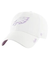 47 Women's White Philadelphia Eagles Ballpark Cheer Clean Up Adjustable Hat