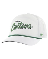 47 Men's White Boston Celtics Fairway Hitch brrr Adjustable Hat