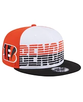 New Era Men's White/Black Cincinnati Bengals Throwback Space 9fifty Snapback Hat