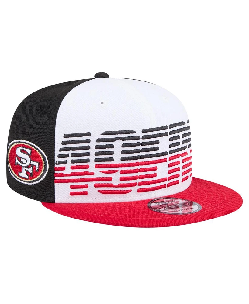 New Era Men's White/Scarlet San Francisco 49ers Throwback Space 9fifty Snapback Hat