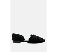 Baako womens Black Knotted flats