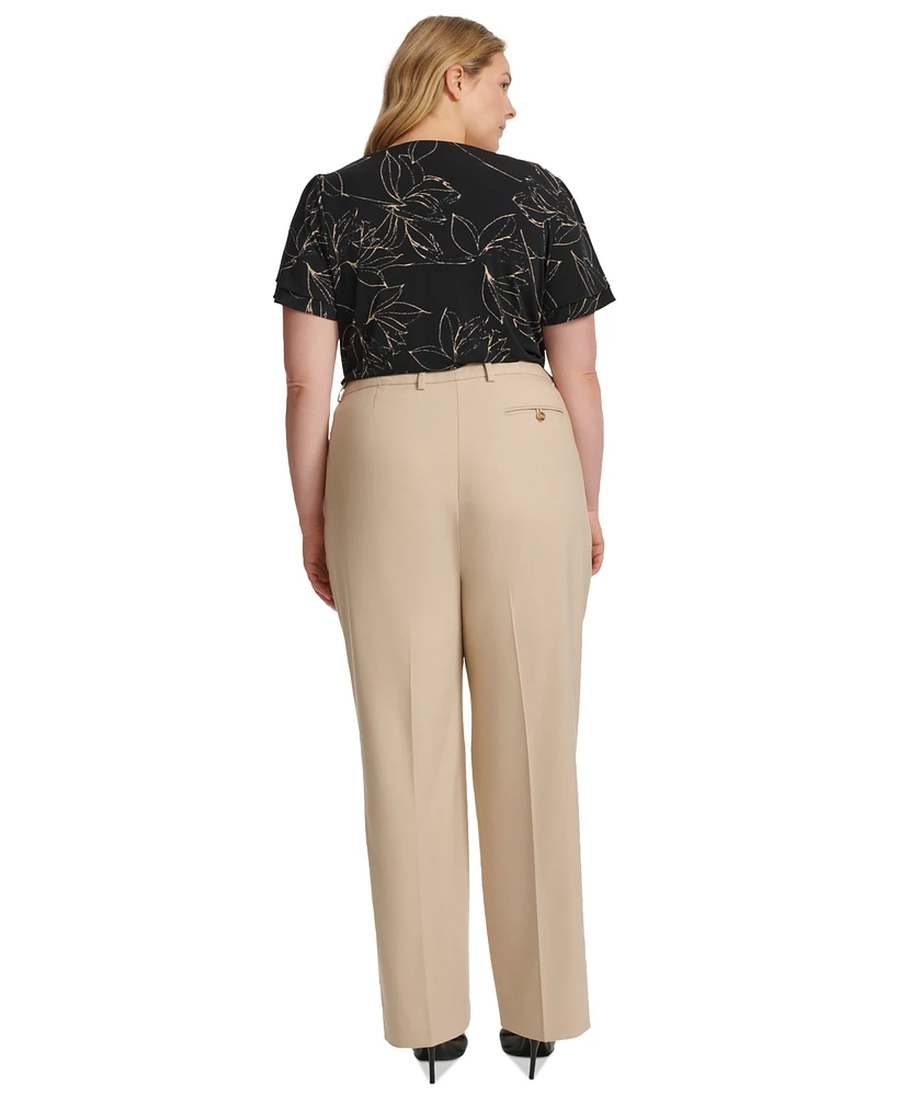 Calvin Klein Plus High-Rise Modern-Fit Pants