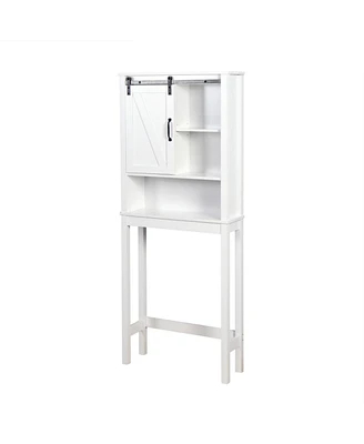 Simplie Fun Over-The-Toilet Storage Cabinet, Space-Saving Bathroom Cabinet, With Adjustable Shelves