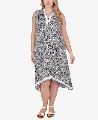 Ruby Rd. Plus Size Vines Puff Print Dress