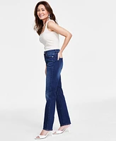 I.n.c. International Concepts Women's High-Rise Straight-Leg Jeans, Created for Macy's