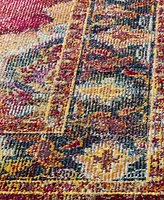 Safavieh Crystal CRS508 Ruby and Navy 4' x 6' Area Rug