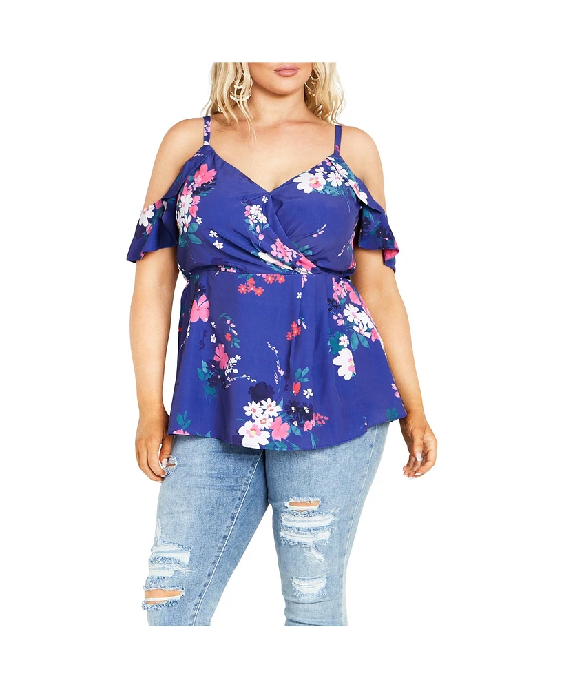 City Chic Plus Kallie Print Top