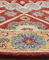 Safavieh Antiquity At501 Red and Orange 6' x 6' Round Area Rug